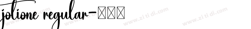 jotione regular字体转换
